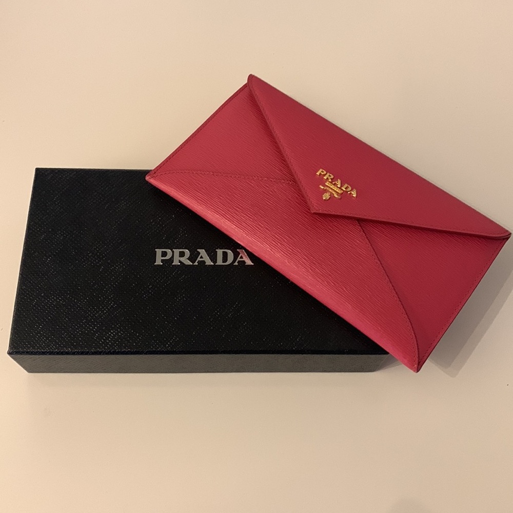 Authentic Prada envelope wallet